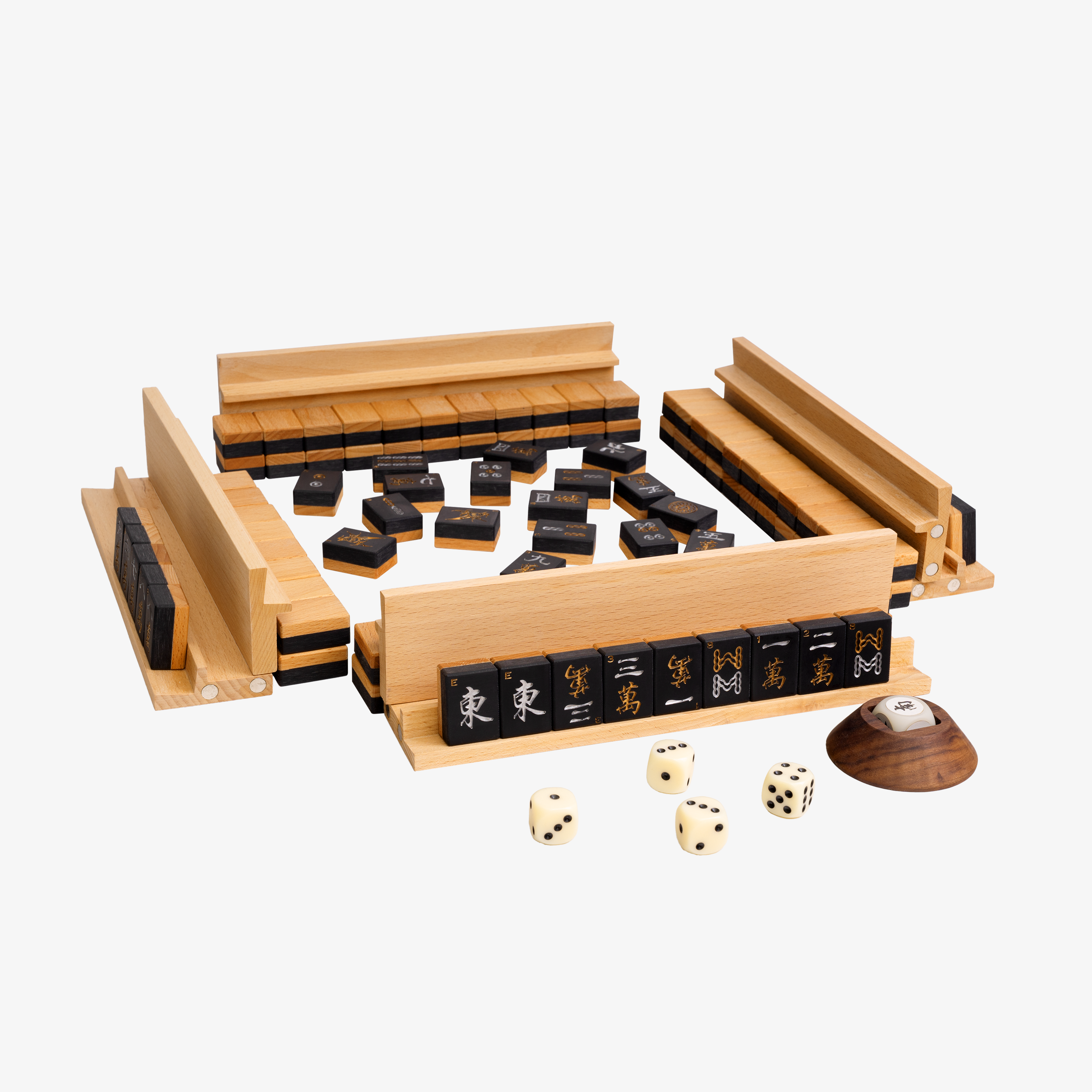 Premium Black Mahjong Set