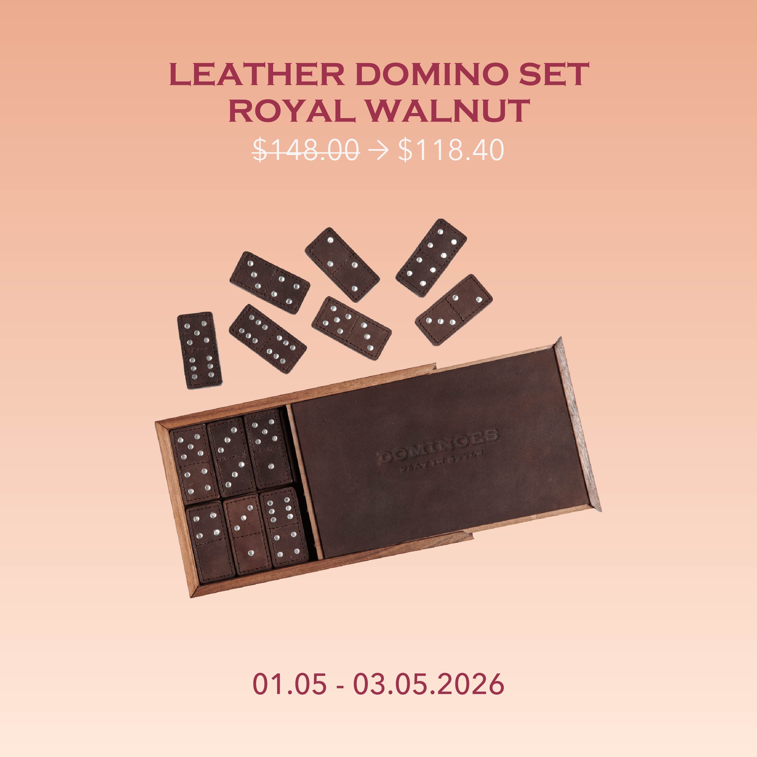 Leather Dominoes Set