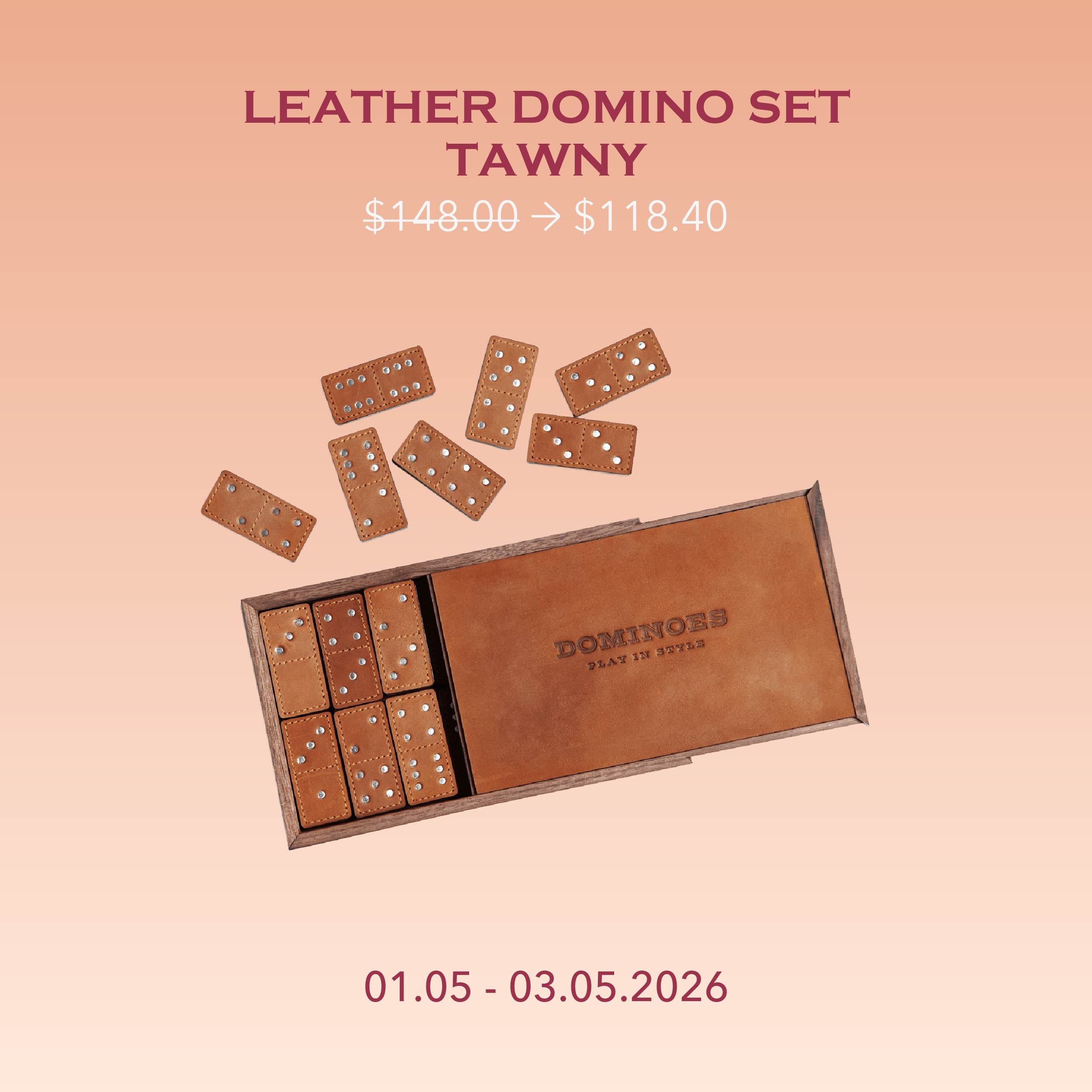 Leather Dominoes Set