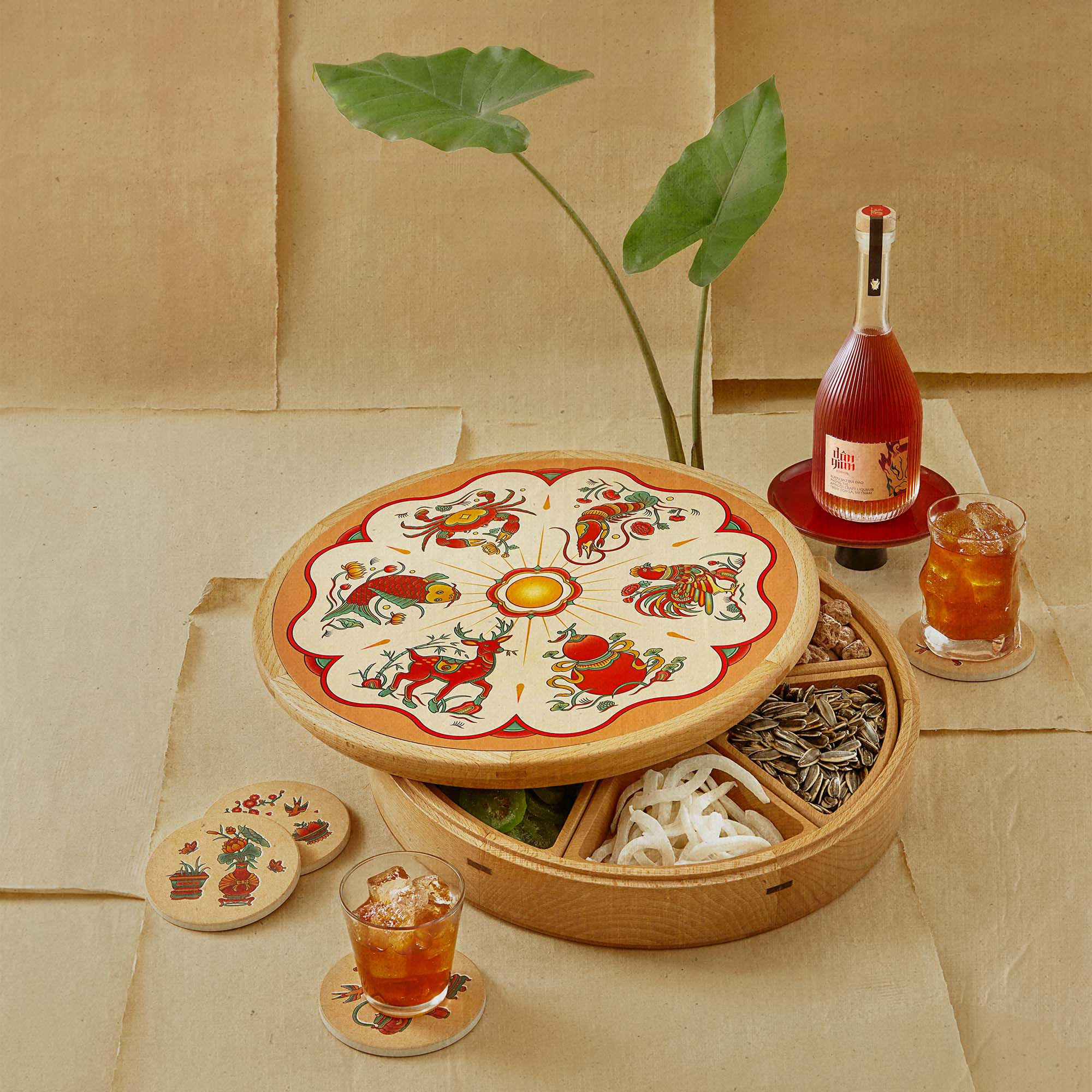 Bau Cua (Hoo Hey How) - 'Y Giao' wood edition
