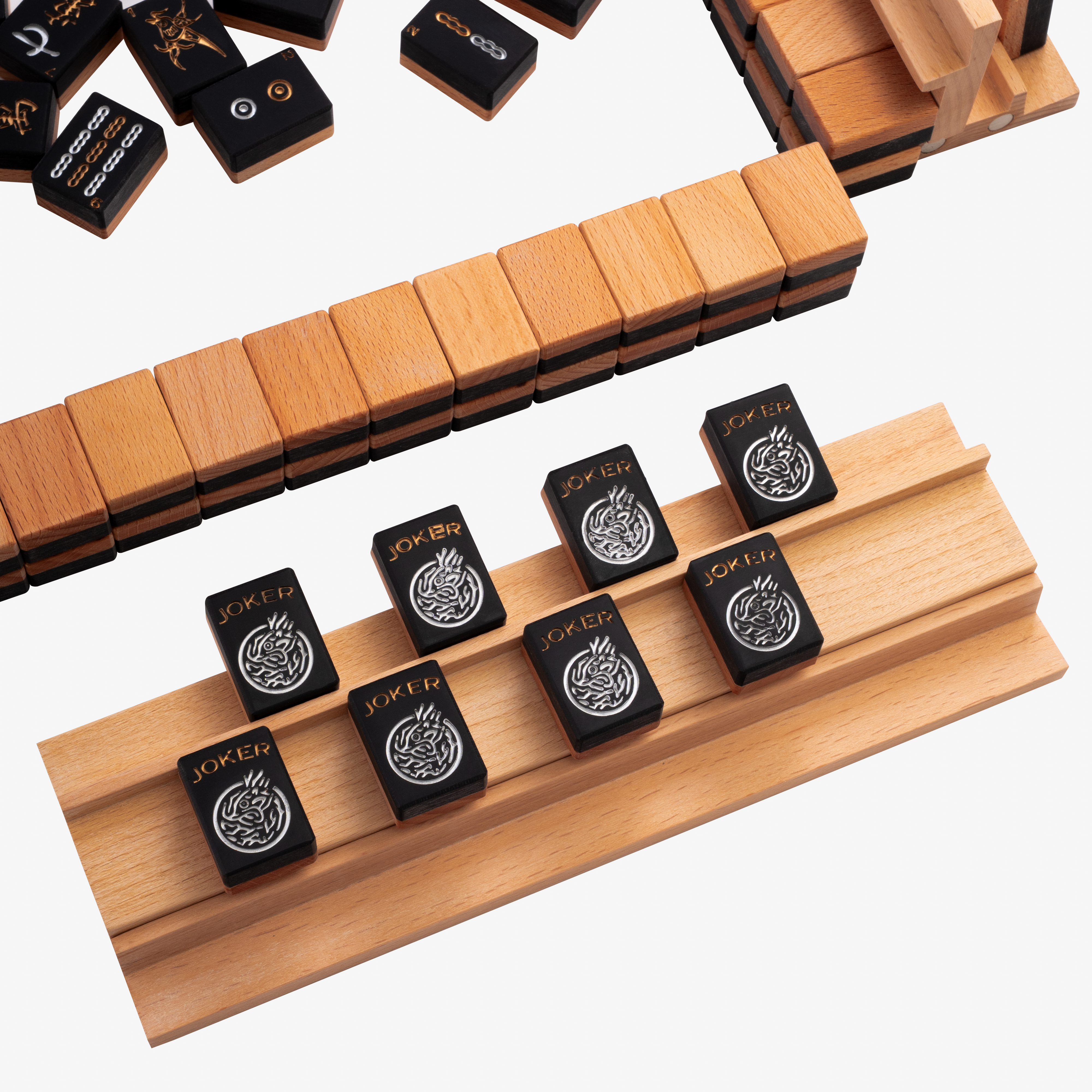 Premium Black Mahjong Set