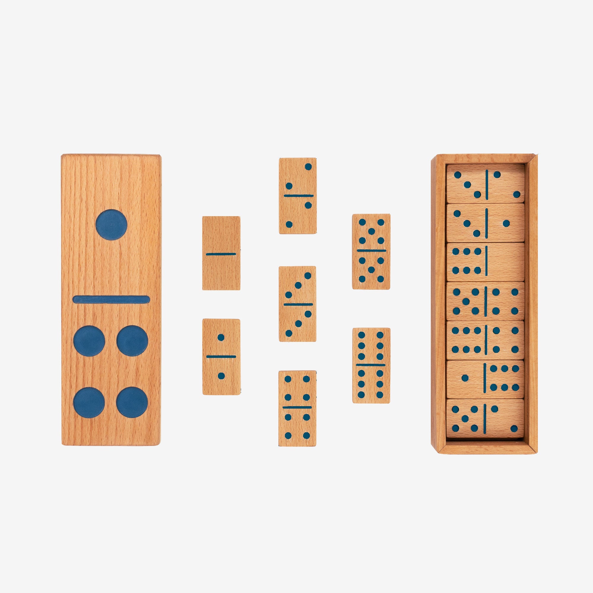 Colorburst Wooden Domino Set