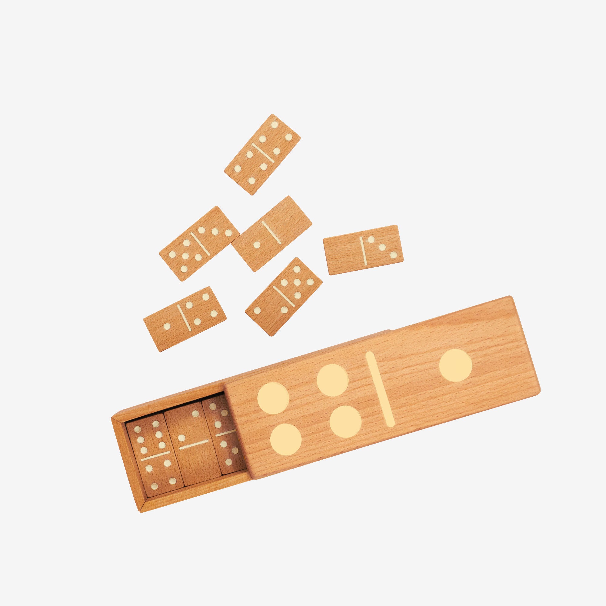 Colorburst Wooden Domino Set