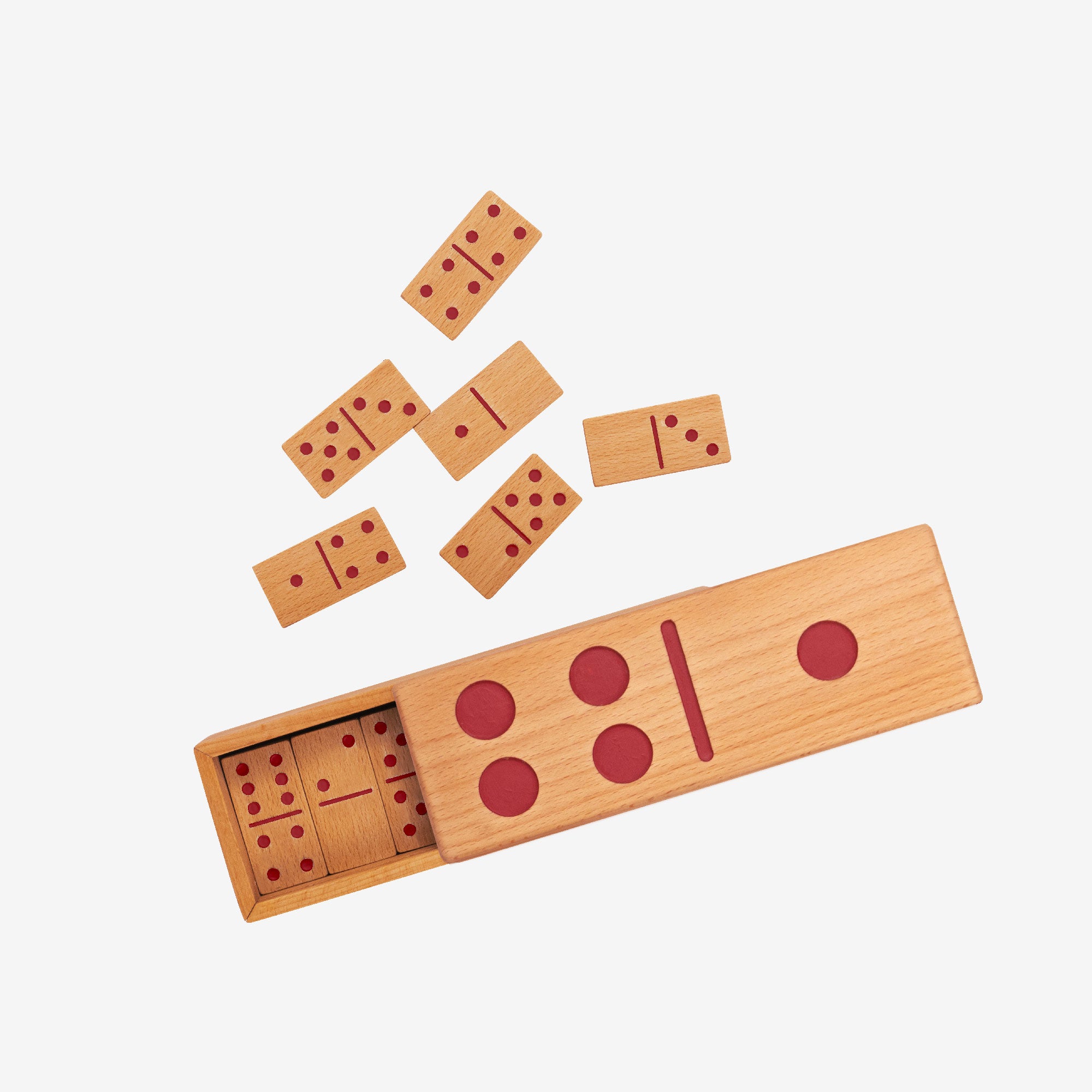 Colorburst Wooden Domino Set