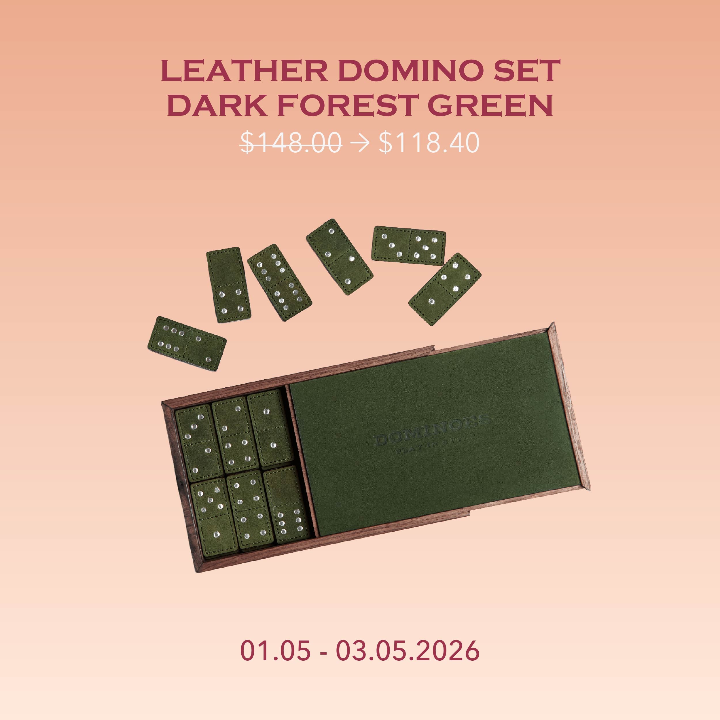 Leather Dominoes Set