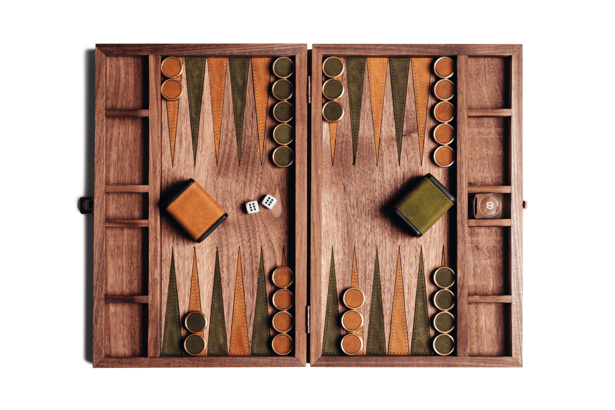 Leather & Wood Backgammon